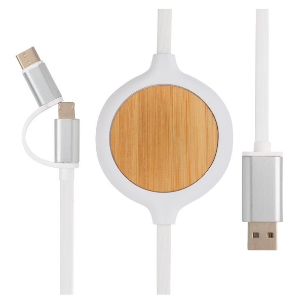 Wireless Charger 3-in-1 Kabel mit 5W Bambus
