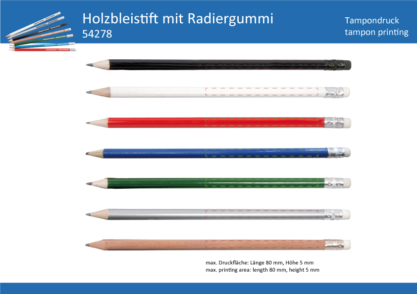 Werbebleistift ANKA mit Radiergummi