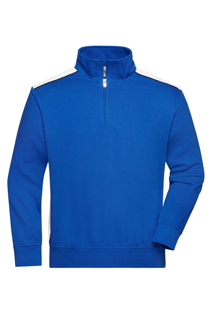 Workwear Half-Zip Sweat - COLOR - - Royal/white (ca. Pantone 286C
white)