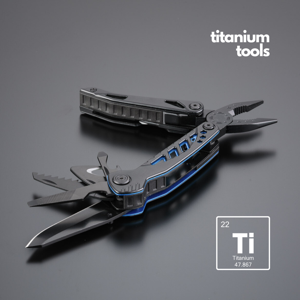 Optima Set III-B: Multitool, Rettungsmesser und große Taschenlampe