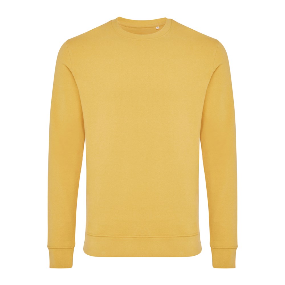IQONIQ Zion Rundhals-Sweater aus recycelter Baumwolle - ochre yellow (± PMS 14-1041 TCX)
