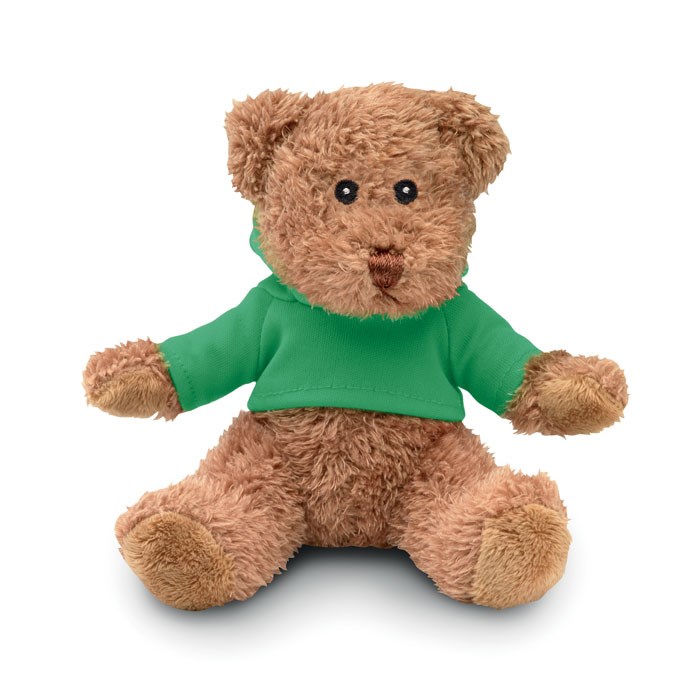 JOHNNY - Teddybär mit Hoody  - Grün