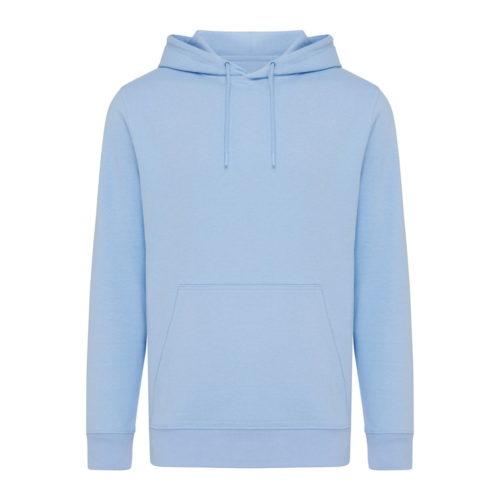 IQONIQ Rila Lightweight Hoodie aus recycelter Baumwolle - sky blue (± PMS 15-3930 TCX)