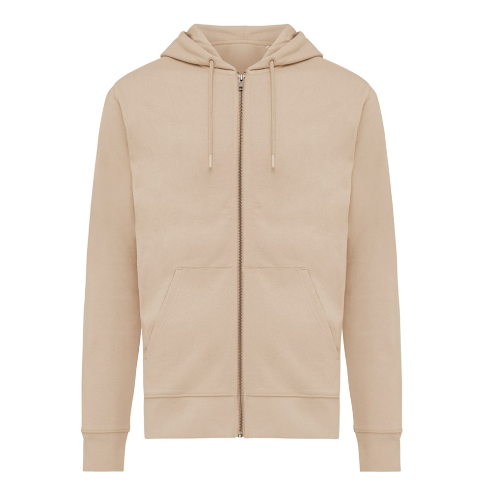 IQONIQ Abisko Zip-Kapuzenpullover aus recycelter Baumwolle - desert (± PMS 14-0708 TCX)