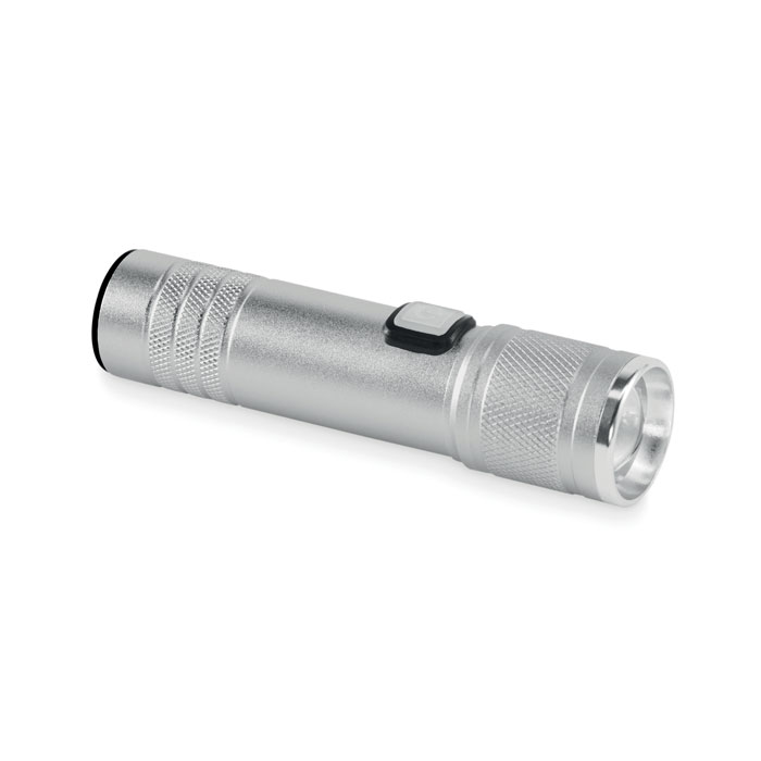 FLASHRA - Wiederaufladbare Taschenlampe - Mattsilber