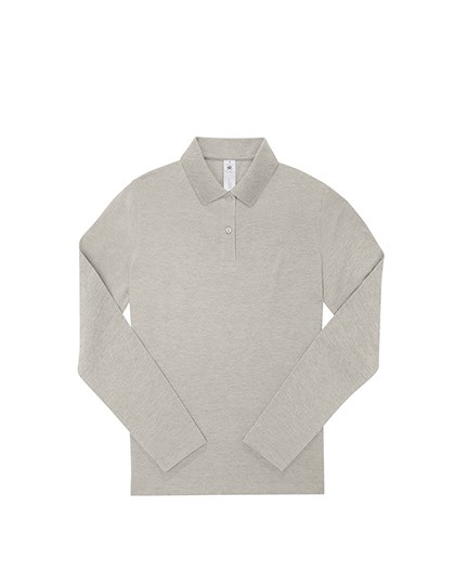 B&C BE INSPIRED - My Polo 210 Long Sleeve /Women - Heather Grey Fog