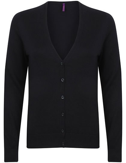 Henbury - Ladies´ Lightweight V-Neck Short Cardigan - navy