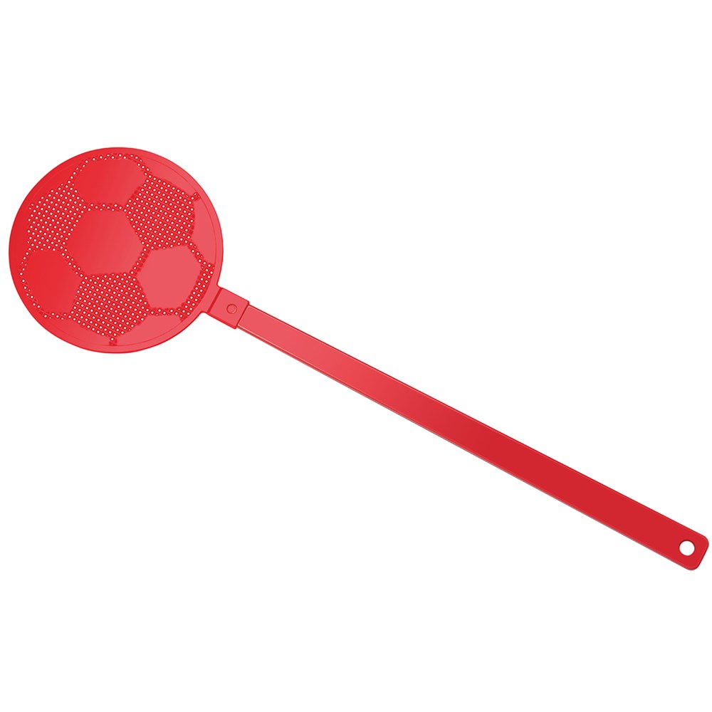Fliegenklatsche "Fußball" - rot/rot