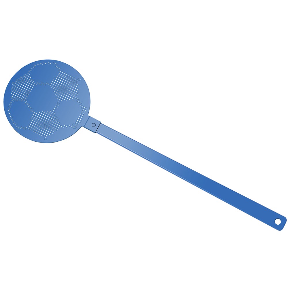 Fliegenklatsche "Fußball" - blau/blau