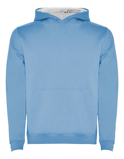 Roly - Kids´ Urban Hooded Sweatshirt - Sky Blue 10, White 01