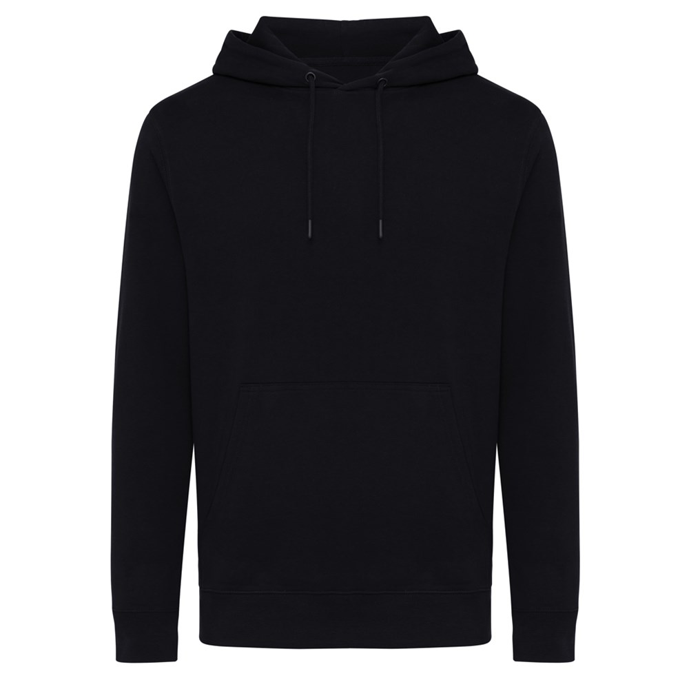 IQONIQ Rila Lightweight Hoodie aus recycelter Baumwolle - schwarz (± PMS Black)