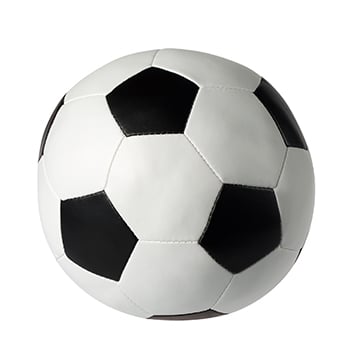 Soft-Fußball, weiß/schwarz, Ø 18,0 cm