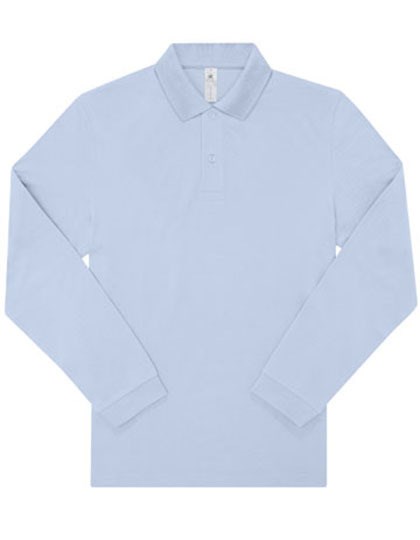 B&C BE INSPIRED - My Polo 180 Long Sleeve - Blush Blue