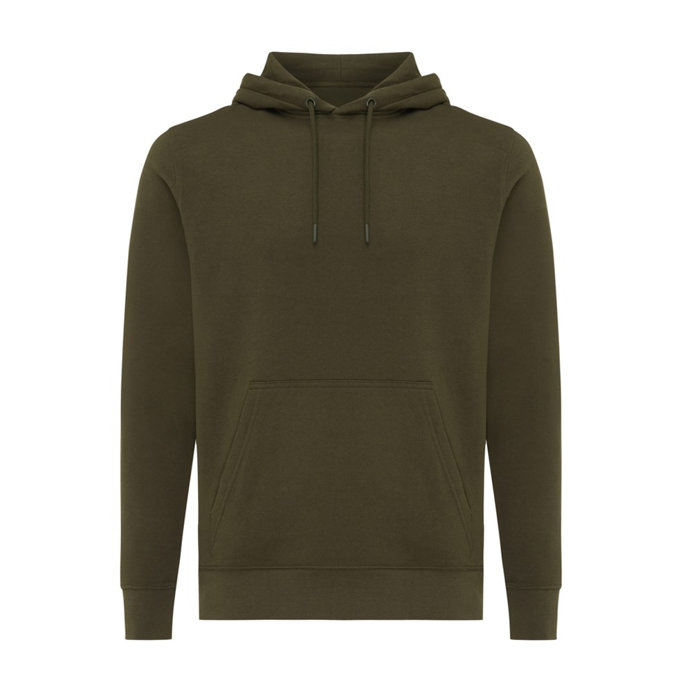 IQONIQ Rila Lightweight Hoodie aus recycelter Baumwolle - khaki (± PMS 18-0523 TCX)