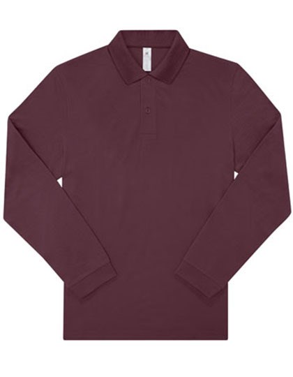 B&C BE INSPIRED - My Polo 180 Long Sleeve - Burgundy