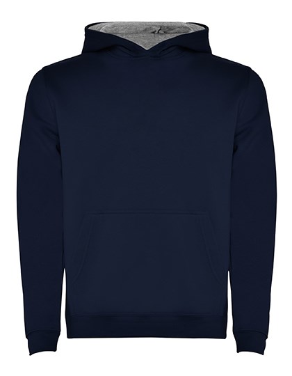 Roly - Kids´ Urban Hooded Sweatshirt - Navy Blue 55, Heather Grey 58