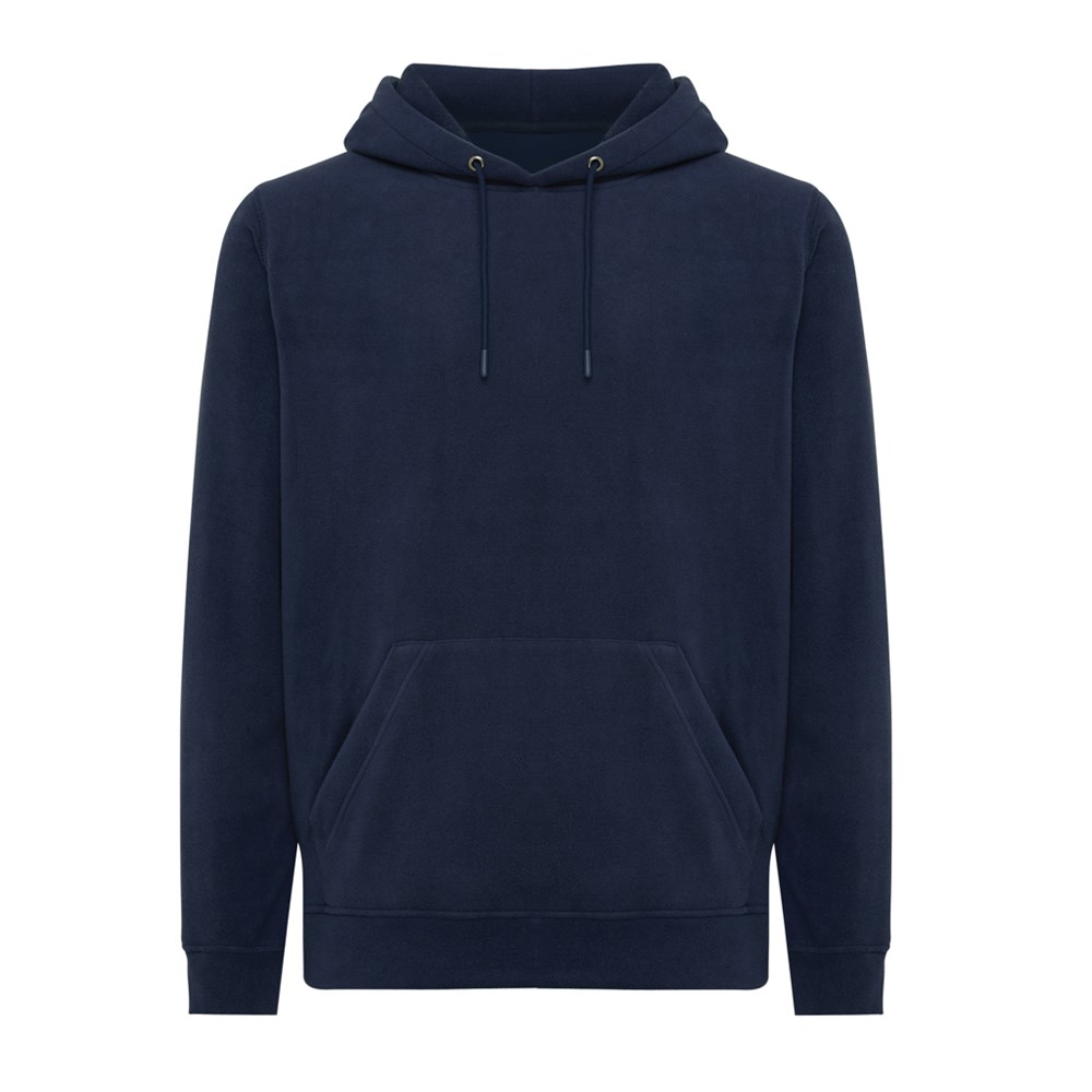 IQONIQ Trivor Mikrofleece-Kapuzen-Pulli aus recyc. Polyester - navy blau (± PMS 19-3923TCX)