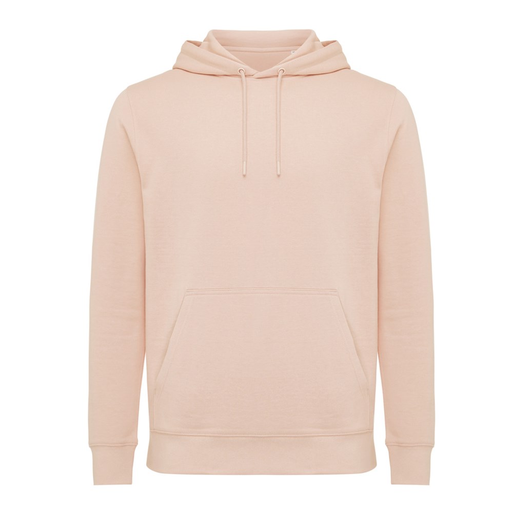 IQONIQ Rila Lightweight Hoodie aus recycelter Baumwolle - peach nectar (± PMS 14-1314 TCX)