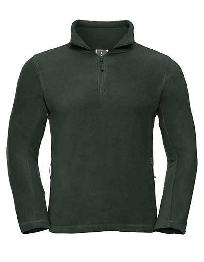 Russell - Adults' 1/4 Zip Outdoor Fleece - Bottle Green