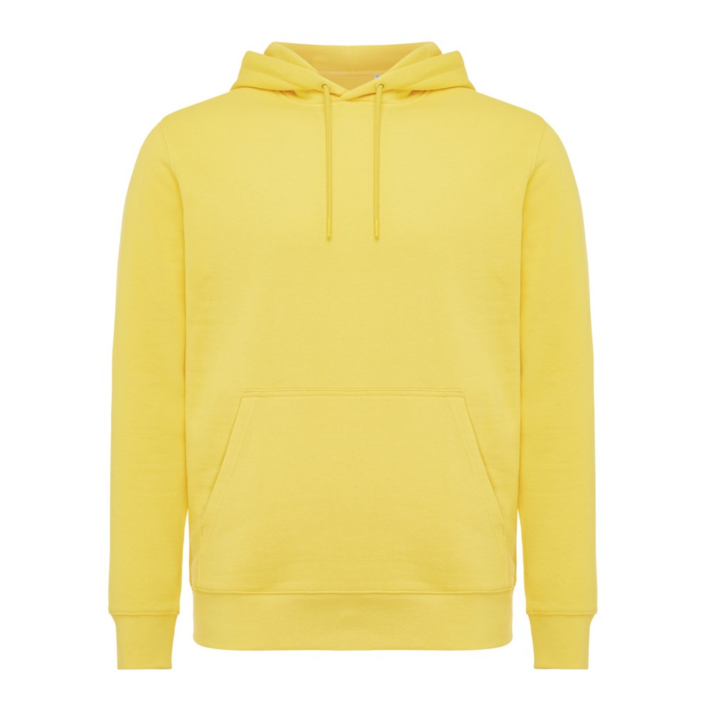 IQONIQ Rila Lightweight Hoodie aus recycelter Baumwolle - gelb (± PMS 13-0759 TCX)