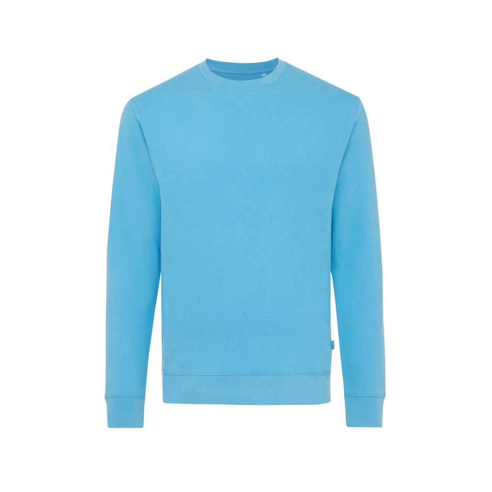 IQONIQ Zion Rundhals-Sweater aus recycelter Baumwolle - tranquil blue (± PMS 17-4139TCX)