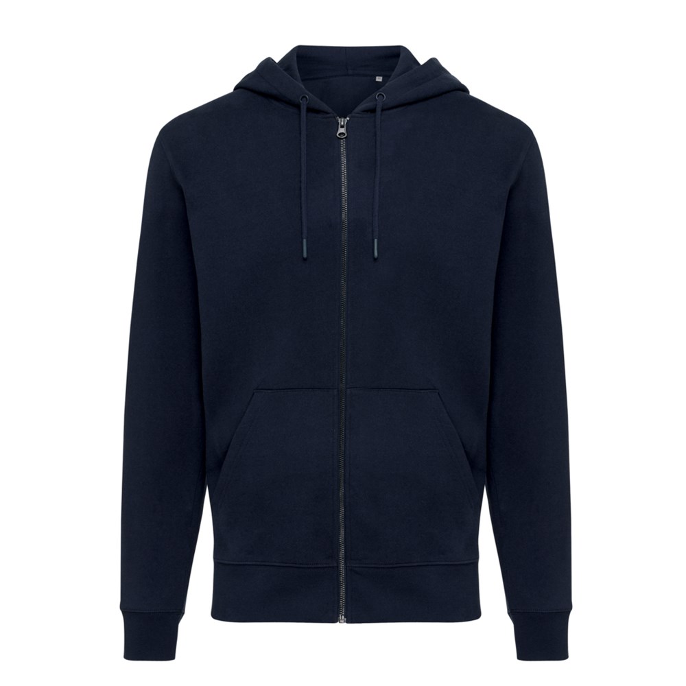 IQONIQ Abisko Zip-Kapuzenpullover aus recycelter Baumwolle - navy blau (± PMS 19-3923TCX)