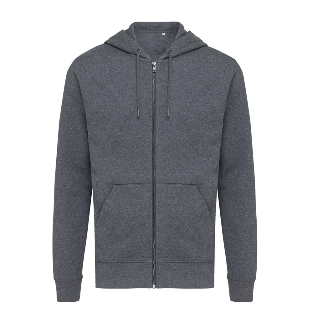IQONIQ Abisko Zip-Kapuzenpullover aus recycelter Baumwolle - heather anthracite (± PMS heather anthracite)