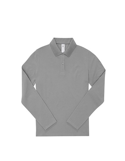 B&C BE INSPIRED - My Polo 210 Long Sleeve /Women - Sport Grey (Heather)