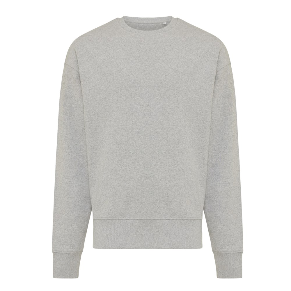 IQONIQ Kruger Relax-Rundhals-Sweater aus recycelt. Baumwolle - heather grey (± PMS heather grey)