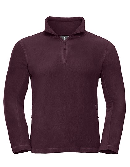 Russell - Adults' 1/4 Zip Outdoor Fleece - Burgundy