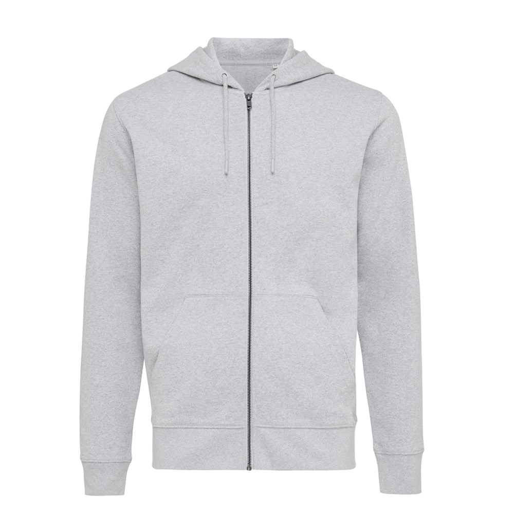 IQONIQ Abisko Zip-Kapuzenpullover aus recycelter Baumwolle - heather grey (± PMS heather grey)