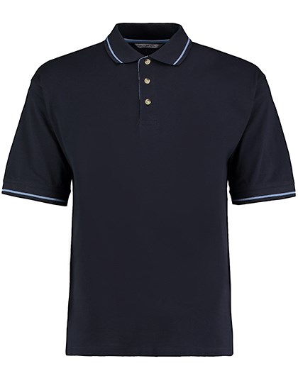 Kustom Kit - Classic Fit St. Mellion Polo - Navy, Light Blue