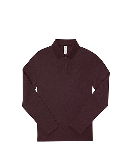 B&C BE INSPIRED - My Polo 210 Long Sleeve /Women - Heather Burgundy