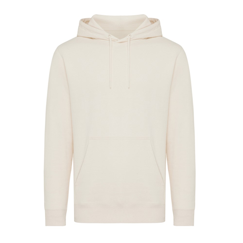 IQONIQ Rila Lightweight Hoodie aus recycelter Baumwolle - natural raw (± PMS natural raw undyed)
