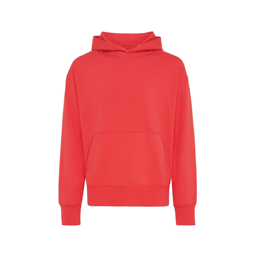 IQONIQ Yoho Relax-Hoodie aus recycelter Baumwolle - luscious red (± PMS 17-1663TCX)