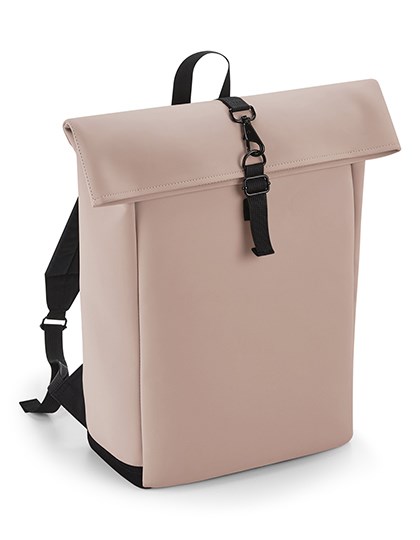 BagBase - Matte PU Roll-Top Backpack